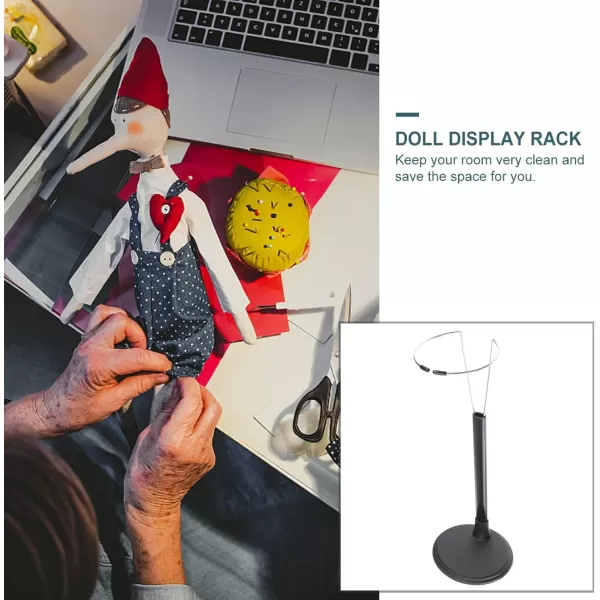 Toyvian Doll Stand Holder Doll Brackets Stands Doll Adjustable Storage Rack Doll Stands for 12 Inch Doll Display Adjustable Stand Dolls Action Figure Stands 12 Inch DollBlack