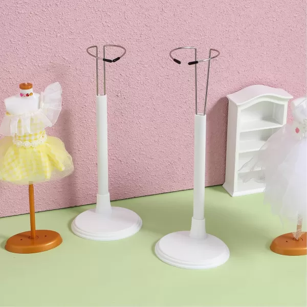 Toyvian Doll Stand Holder Doll Brackets Stands Doll Adjustable Storage Rack Doll Stands for 12 Inch Doll Display Adjustable Stand Dolls Action Figure Stands 12 Inch DollWhite