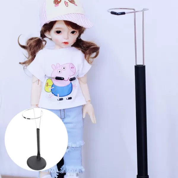 Toyvian Doll Stand Holder Doll Brackets Stands Doll Adjustable Storage Rack Doll Stands for 12 Inch Doll Display Adjustable Stand Dolls Action Figure Stands 12 Inch DollBlackx2pcs