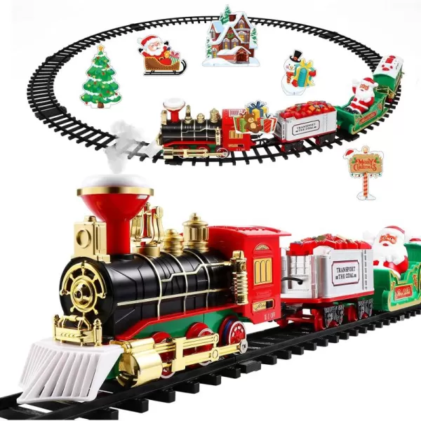 Christmas Train Electric Train Toy Sound Light Railway Tracks Christmas Tree Kids Toddlers