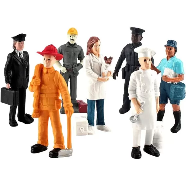 Mini People Figurines Dollhouse Miniature Figures Plastic People Simulated People Figurines Sand Table Figurines Mini Character Models 1set of Officer Postman Figurine Dollhouse People