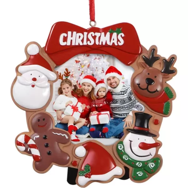 Toyvian Christmas Photo Frame OrnamentsResin Picture Frame Xmas Tree Party Decorations Family Picture Keepsake Decor