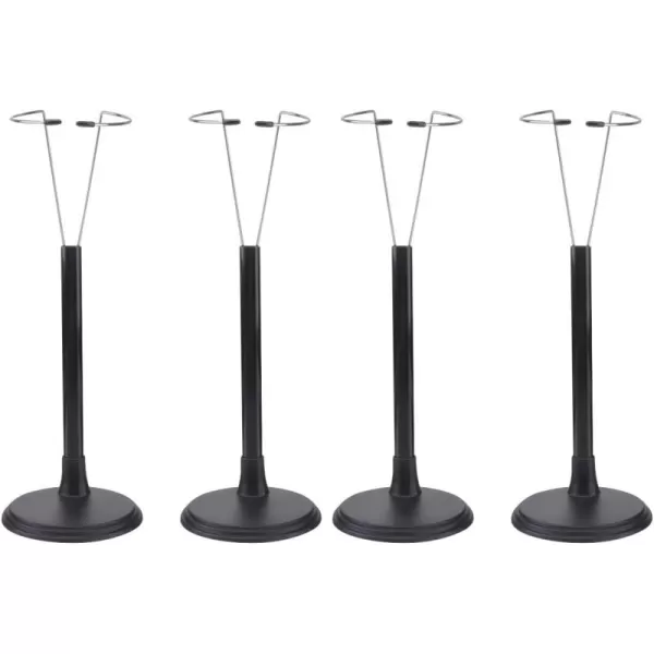 Toyvian Doll Stand Holder Doll Brackets Stands Doll Adjustable Storage Rack Doll Stands for 12 Inch Doll Display Adjustable Stand Dolls Action Figure Stands 12 Inch DollBlackx2pcs