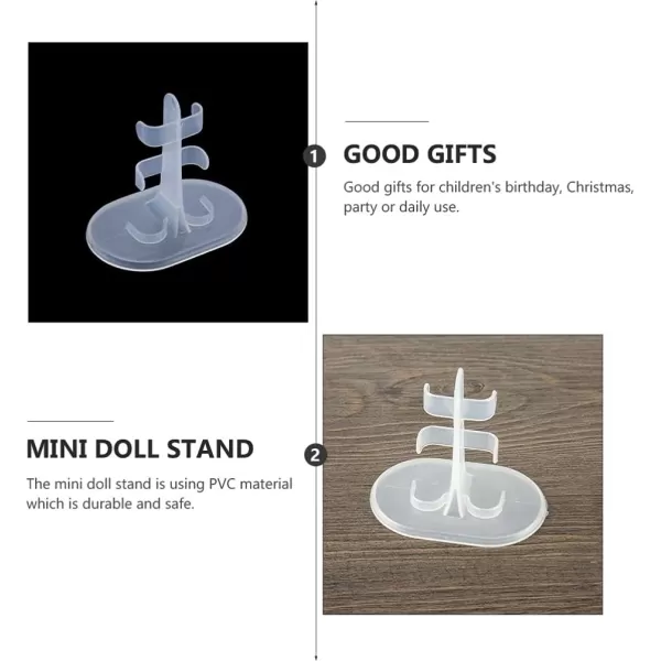 30PCS Doll Stands Display Holder Clear Doll Brackets Plastic Doll Support Stand Transparent Rack Doll Leg Clip Stand Mini Toy Puppet Support Frame Action Figures Rack Doll Brackets