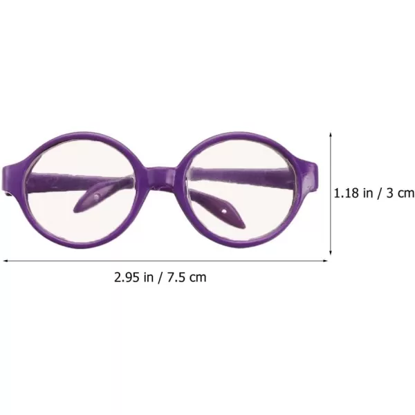 Girl Toys 3 Pairs Doll Glasses Doll Eyeglasses Miniature Plastic Glasses Round Glasses Frame Mini Glasses for 18 Inches Dolls Toy