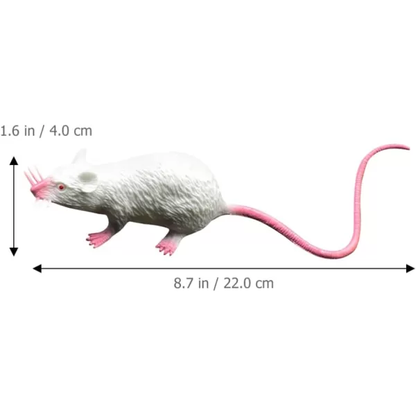 Toyvian 3pcs Fake Rat Toy Model Fake Mice Rat Prop Realistic Rat Ornament Prank Props Halloween Rat Decor