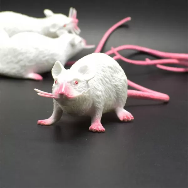 Toyvian 3pcs Fake Rat Toy Model Fake Mice Rat Prop Realistic Rat Ornament Prank Props Halloween Rat Decor