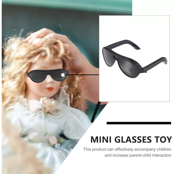 Toyvian 80PCS doll sunglasses Doll Sunglasses Plastic Miniature Sunglasses Doll Dressing Supplies Mini Glasses Decor for DIY Accessories Doll Dressing black sunglasses Supplies mini doll glasses