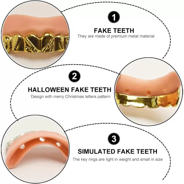 Toyvian Halloween Props 8pcs Halloween Teeth Funny Teeth Ugly Vampire Teeth Prank Toy Plastic Troubled Teeth Fangs for Halloween Party Cosplay Decdor Halloween Toys