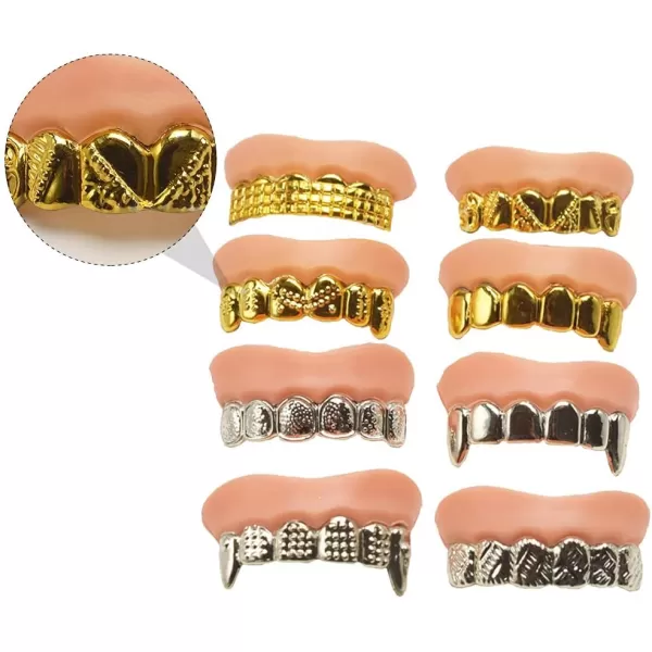 Toyvian Halloween Props 8pcs Halloween Teeth Funny Teeth Ugly Vampire Teeth Prank Toy Plastic Troubled Teeth Fangs for Halloween Party Cosplay Decdor Halloween Toys