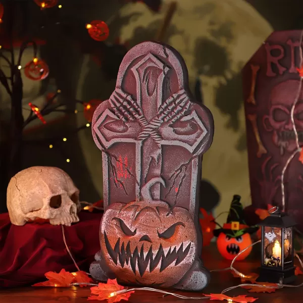 Toyvian Halloween RIP Graveyard Tombstones  6Pack Halloween Foam Tombstones  Halloween Garden Tombstones Haunted House Decorations for Halloween Yard Outdoor