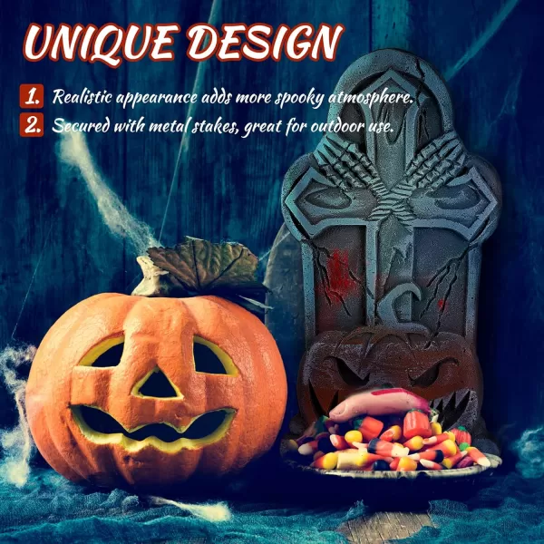 Toyvian Halloween RIP Graveyard Tombstones  6Pack Halloween Foam Tombstones  Halloween Garden Tombstones Haunted House Decorations for Halloween Yard Outdoor