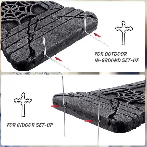 Toyvian Halloween RIP Graveyard Tombstones  6Pack Halloween Foam Tombstones  Halloween Garden Tombstones Haunted House Decorations for Halloween Yard Outdoor