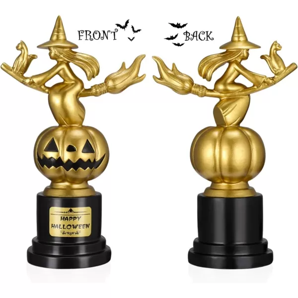 Toyvian Halloween Witch Pumpkin Trophies 68X 43Best Costume Award Halloween Cosplay Contest Winner Trophy for Party Celebrations Award Ceremony and Appreciation