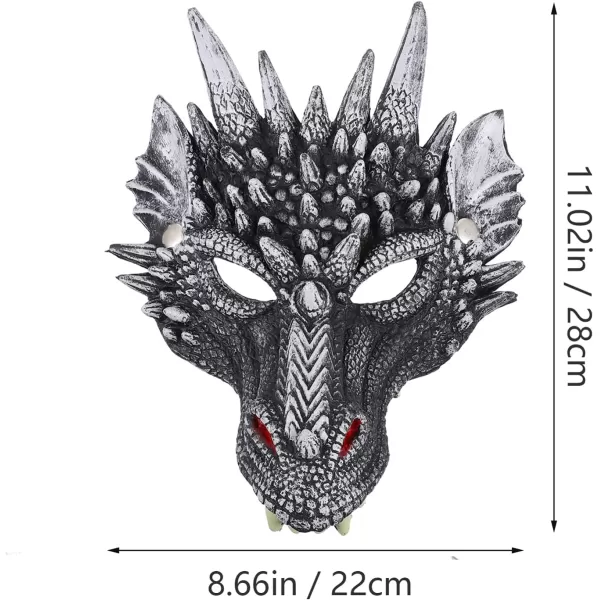 Toyvian Maskne Halloween Dragon Cosplay Dragons Head Halloween Masquerade Dance Party Dress Up 3D Dragon Halloween Carnival Scary Animal Masks Toy Animals