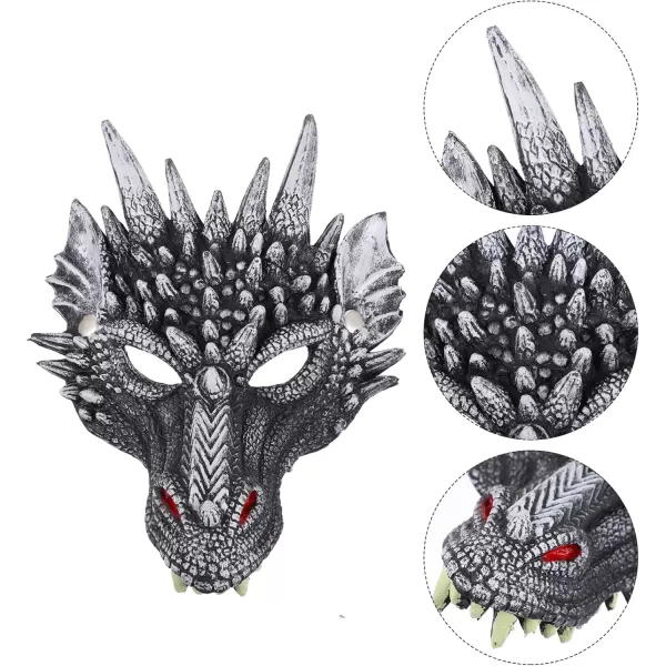 Toyvian Maskne Halloween Dragon Cosplay Dragons Head Halloween Masquerade Dance Party Dress Up 3D Dragon Halloween Carnival Scary Animal Masks Toy Animals