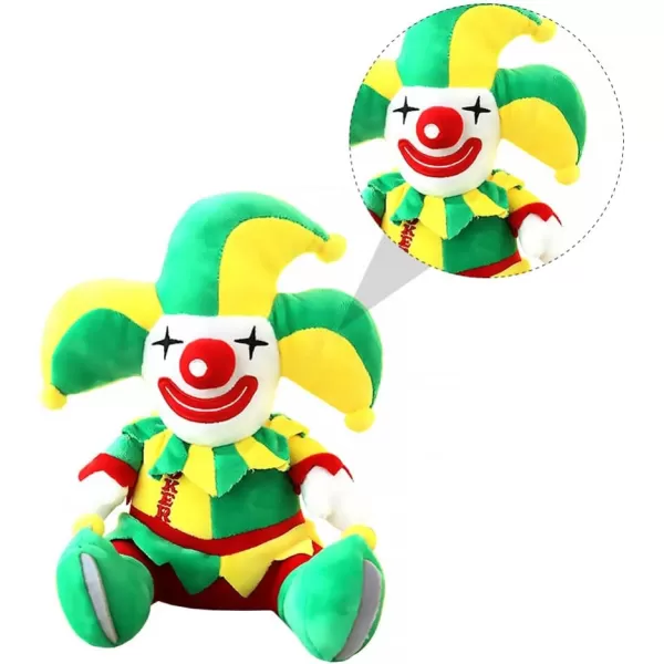 Toyvian Plush Clown Cute Stuffed Clown Doll Green Clown Sleep Pillow Plush Doll Fashion Doll Soft Clown Safe or Desk Decor Household Decoration Plush Clown 11 inches