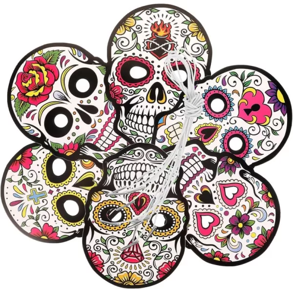 Toyvian 6PCS Paper Mask Halloween Paper Skull Mask Paper Party Mask Day of The Dead Mask Day of The Dead Decorations Festival Paper Mask Day of The Dead Decor