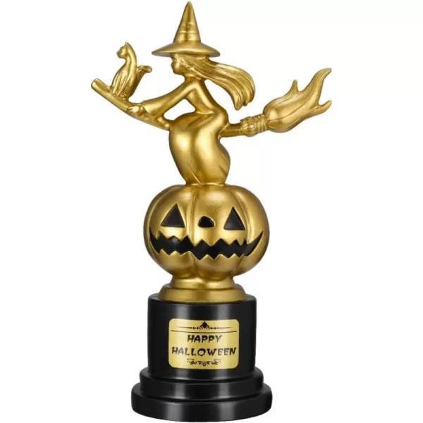 Toyvian Halloween Witch Pumpkin Trophies 68X 43Best Costume Award Halloween Cosplay Contest Winner Trophy for Party Celebrations Award Ceremony and Appreciation