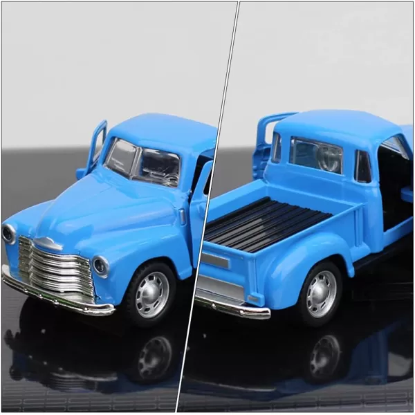 imageDiecast Model Cars Toy Alloy Stepside Pickup Truck Model Collection Metal Classic Vintage Old Fashioned Tabletop Truck Figurine Decoration for Home Car Office Kids Sky BlueSkyblue