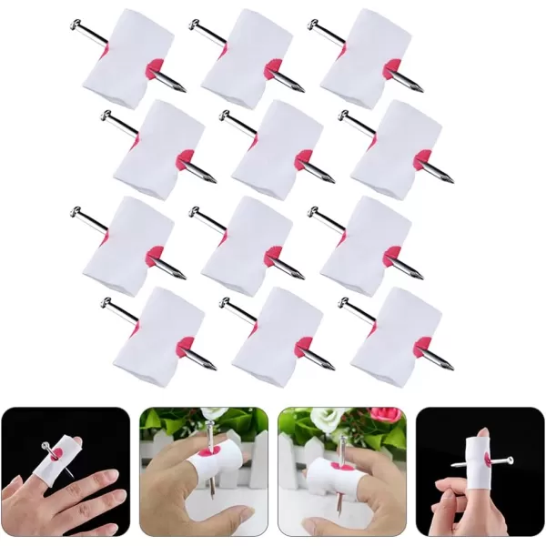 imageToyvian 22pcs Fake Nail Through Finger Trick Props Funny Prank Prop Horrific Toys Halloween Prank Toy for April Fool Halloween Party Favor