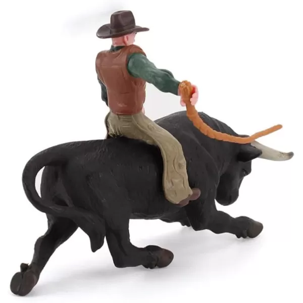 imageDesktop Cowbaoy Sculpture 1 Set Fake Wild West Cowboys Figurines Model Farm Toys Playset Cowboys Action Figure Sandbox Decoration for Christmas Birthday Rodeo Bouncy Toy