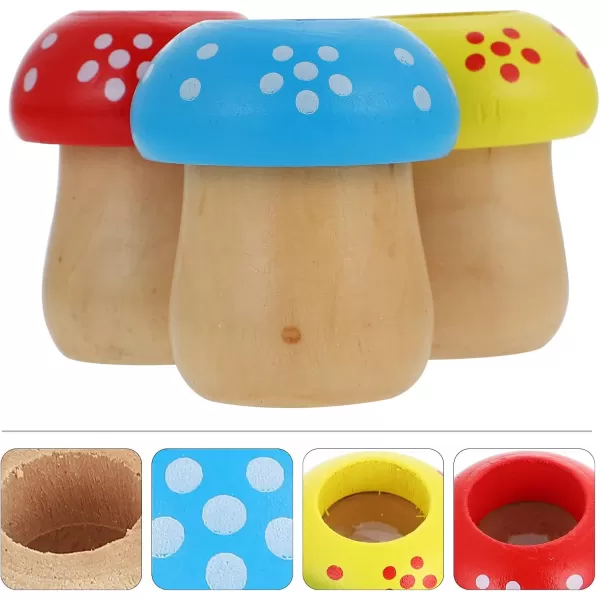 imageTOYMYTOY 3pcs Mushroom Shape Kaleidoscope Toys Kids Rotating Kaleidoscope Funny Toys