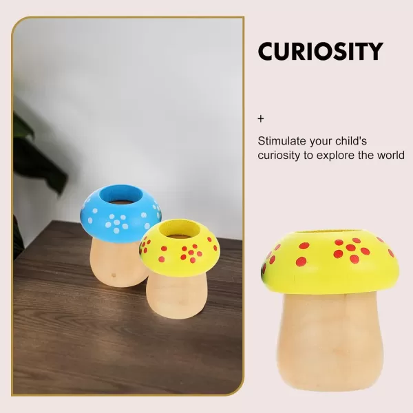 imageTOYMYTOY 3pcs Mushroom Shape Kaleidoscope Toys Kids Rotating Kaleidoscope Funny Toys