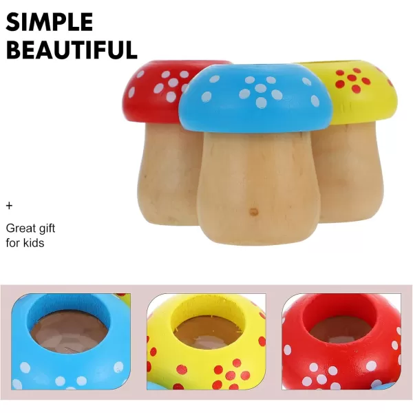 imageTOYMYTOY 3pcs Mushroom Shape Kaleidoscope Toys Kids Rotating Kaleidoscope Funny Toys