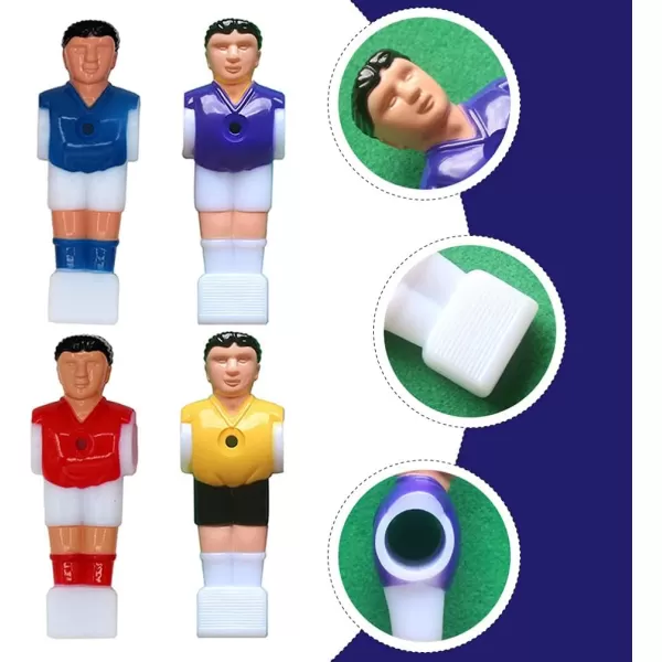 imageTable Football Players 8PCS Foosball Men Replacements Soccer Table Players Plastic Football Parts Tabletop Game Accessories Football Men Player Replacement Parts