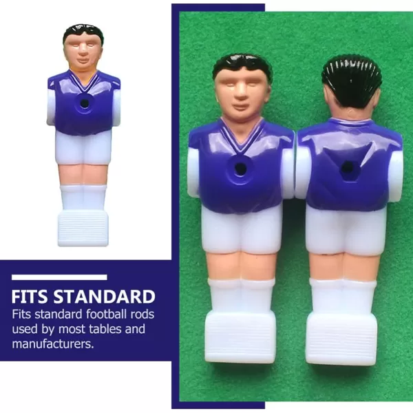 imageTable Football Players 8PCS Foosball Men Replacements Soccer Table Players Plastic Football Parts Tabletop Game Accessories Football Men Player Replacement Parts