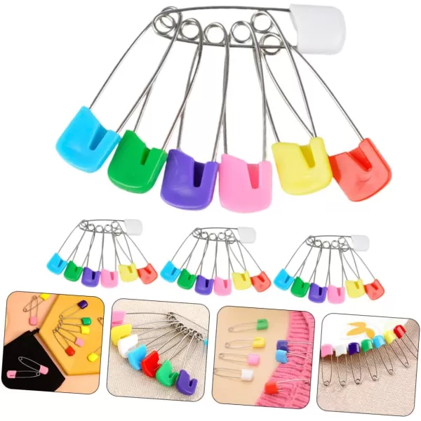 imageToyvian Diaper Pins Baby Diaper Pin Nappy Pin Bibs Safety Pins Head Clothing Pins Child Safety Pins for Clothing