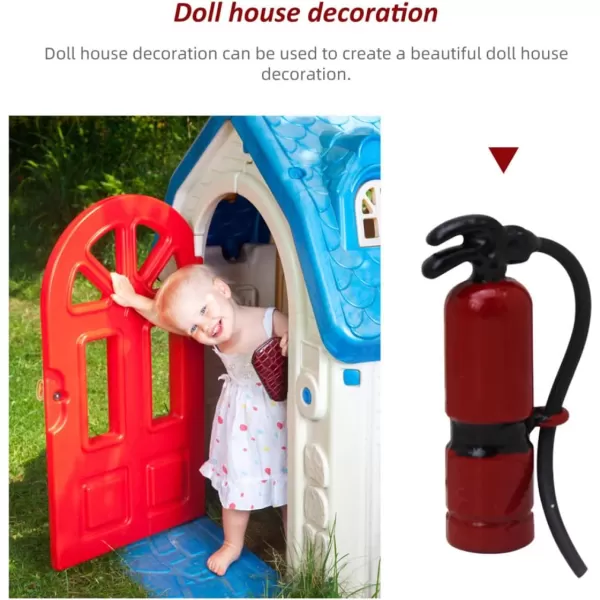 imageToyvian Dollhouse Miniature Fire Miniature fire extinguishers fire Extinguisher Stress Toy DIY Dollhouse Decor Extinguisher Models 2Pcs