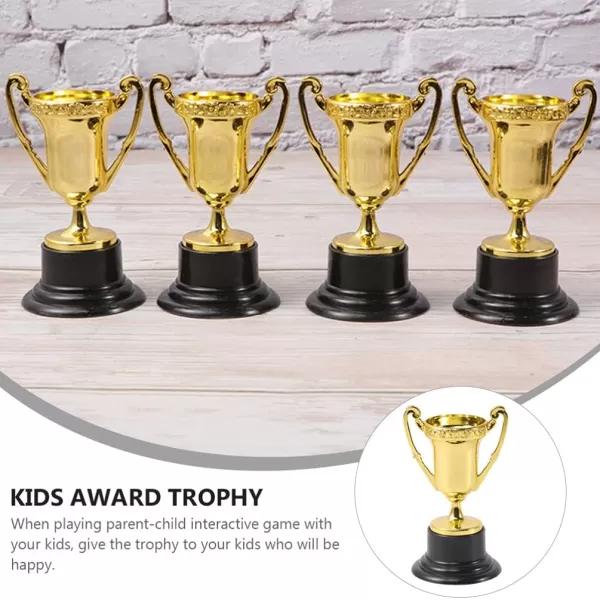 image12Pcs Plastic Gold Trophies Kids Competition Prize Cups Rewarding Supplies for Party Celebrations Award Ceremony and Appreciation