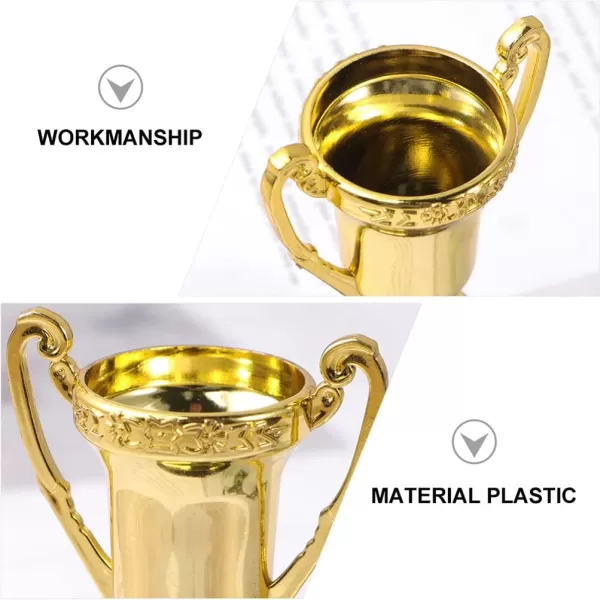 image12Pcs Plastic Gold Trophies Kids Competition Prize Cups Rewarding Supplies for Party Celebrations Award Ceremony and Appreciation