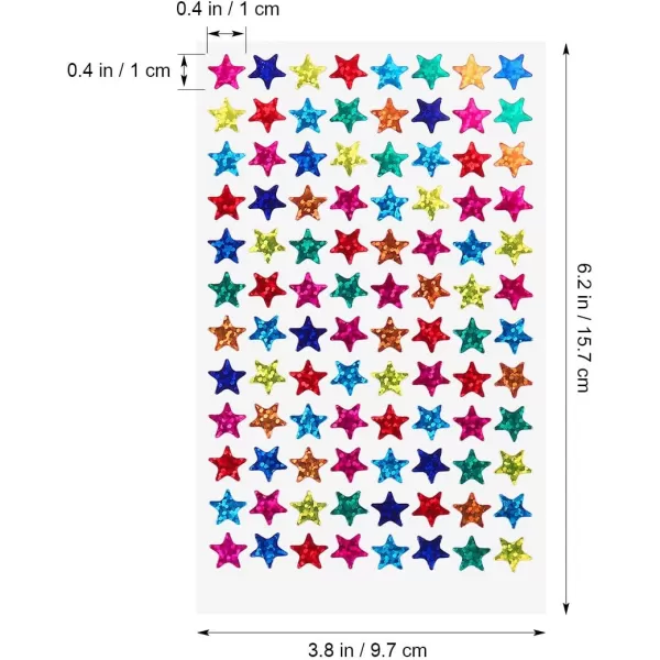 imagePack of 960pcs 1cm Self Adhesive Assorted Colors Shiny Sparkle Star Stickers Students Rewards Teachers Supplies