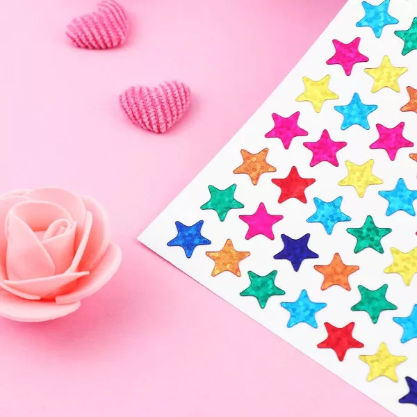 imagePack of 960pcs 1cm Self Adhesive Assorted Colors Shiny Sparkle Star Stickers Students Rewards Teachers Supplies