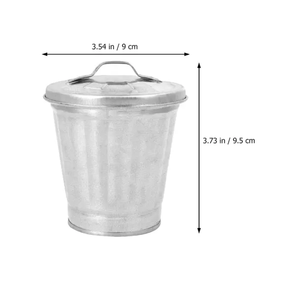 imageToyvian Mini Table Trash Can Desktop Garbage Trash Can Metal Rubbish Bin with Lid Office Countertop Trash Can