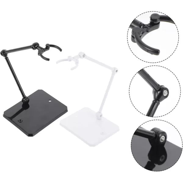 image2pcs Adjustable Action Figure Stands Doll Display Holder Multi purpose Toy Model Rack Home Decoration