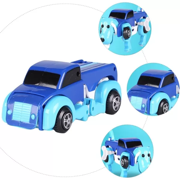 image2 in 1 Dog Transformation Animal Robot Toys Car Transform Vehicles Playsets Clockwork Toy for Kids Toddlers Teens Boys Girls