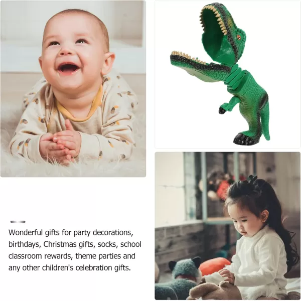 image2PCS Hungry Dinosaur Grabber Hungry Dino Grabber Toys Plastic Dinosaur Hand Puppet Toys Small Dino Figure Dinosaur Hand Puppet Toys Puppet Green Dinosaur Grabber Toys