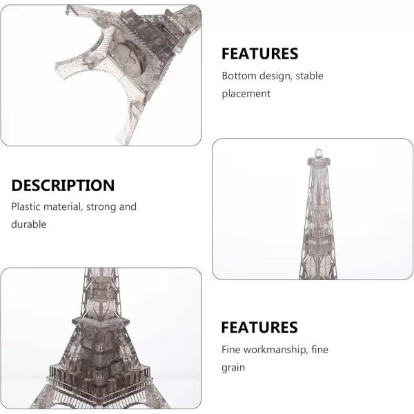 image3D Transparent Eiffel Tower Puzzle Crystal Jigsaw Puzzle Eiffel Jigsaw Pieces Building Blocks Brain Teaser Educational Early Learning Jigsaw GreyGrey