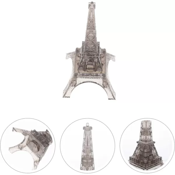 image3D Transparent Eiffel Tower Puzzle Crystal Jigsaw Puzzle Eiffel Jigsaw Pieces Building Blocks Brain Teaser Educational Early Learning Jigsaw GreyGrey