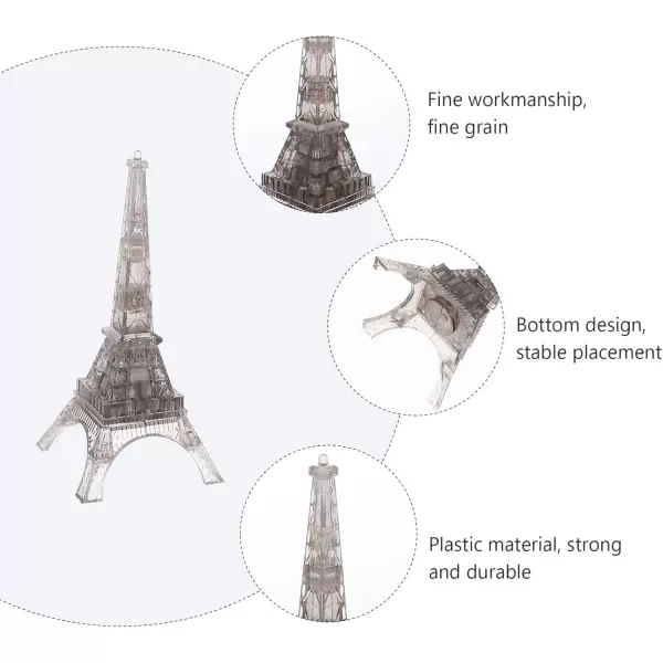 image3D Transparent Eiffel Tower Puzzle Crystal Jigsaw Puzzle Eiffel Jigsaw Pieces Building Blocks Brain Teaser Educational Early Learning Jigsaw GreyGrey