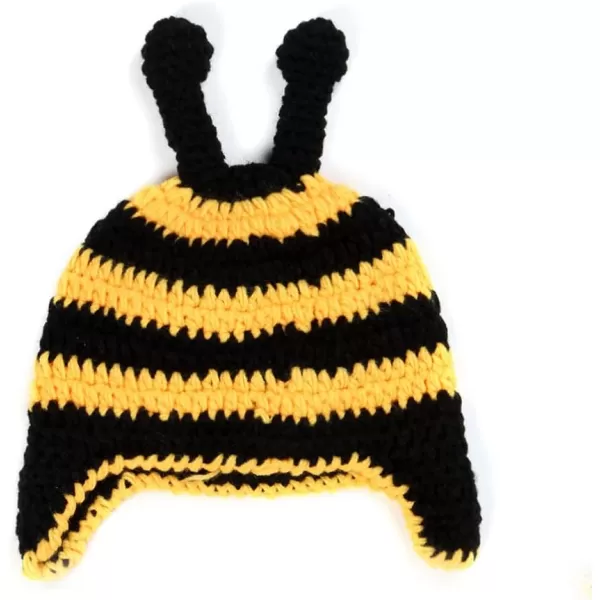 imageToyvian 1Set Newborn Bee Photography Photo Prop Baby Animal Photo Costume Handmade Crochet Knitted Outfit Clothes for Infant Boy Girl