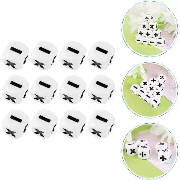 imageToyvian 36pcs Math Kids Sign Tools Dices Classroom Teaching Games Funny Learning Mathematics Minus Games Toy Plus Dice Educational Props Toys Game Playthings Calculation