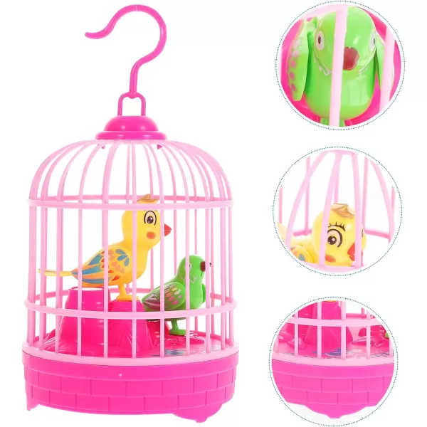 imageToyvian Childrens Toys Chirping Bird in Cage Voice Activated Induction Birds Bird Cage Toy Fluttering Birds Toys Gifts Educational Toy for Kids Children Without Battery Kids Musical ToysPicture 1