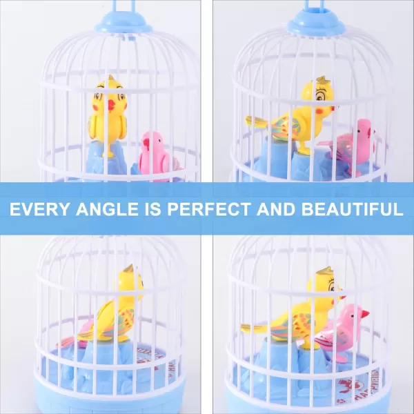 imageToyvian Childrens Toys Chirping Bird in Cage Voice Activated Induction Birds Bird Cage Toy Fluttering Birds Toys Gifts Educational Toy for Kids Children Without Battery Kids Musical ToysPicture 3