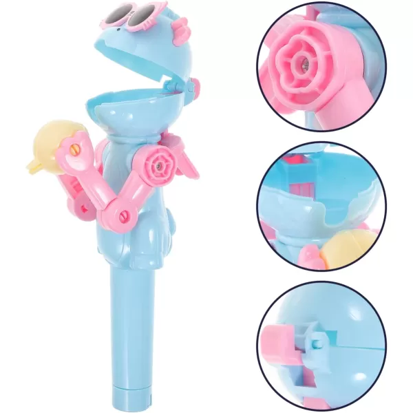 imageToyvian Lollipop Robot Holder Kids Lollipop Candy Box Cartoon Robot Lollipop Holder Popup Lollipop Holder Lollipop Robot Toys Lollipop Robot Toys Novelty Lollipop Holder Blue