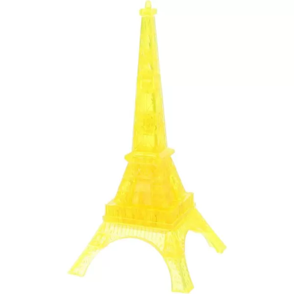 image3D Transparent Eiffel Tower Puzzle Crystal Jigsaw Puzzle Eiffel Jigsaw Pieces Building Blocks Brain Teaser Educational Early Learning Jigsaw GreyYellow